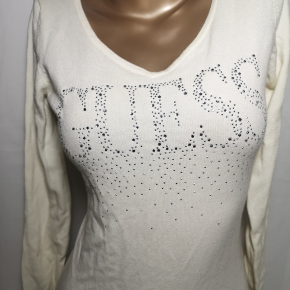 GUESS. White Sweater. Small. - Picture 3 of 9